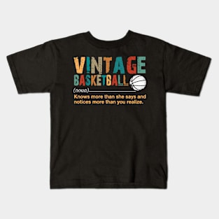 Vintage Basketball Definition Noun Costume Gift Kids T-Shirt